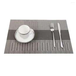 Table Mats Long-lasting Waterproof Pvc Woven Placemats Set For Dining Non-slip Heat Resistant Kitchen Coasters Home