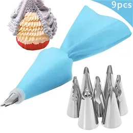 Baking Tools Lot Silicone Icing Piping Cream Pastry Bag 7 PC Girl's Skirt Nozzles Cake Decor Tips DIY Decorating