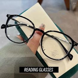 Sunglasses Ultralight Round Reading Glasses For Women Men Anti Blue Light Eye Protection Presbyopic Vintage Fashion Eyewear