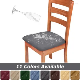 Chair Covers 1 PC Waterproof Seat For Dining Room Elastic Chairs Removable Washable Rear-Covered Slipcovers Protector