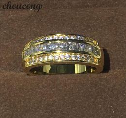 New Arrive Jewelry Male ring Diamond Yellow gold filled Party Wedding Band Ring for Men Women Size 7122603607