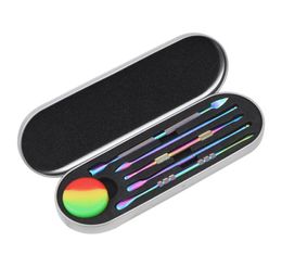 Dry Herb Smoking Accessories Nail Pipes Tobacco Stainless Steel Rainbow Wax Dab Dabber Tool Bag Set Kit Oil Rig3258708