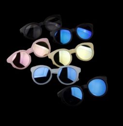 Brand Designer Round Kid Girls Sunglasses AntiUV Reflective Mirror Candy Color Fashion Sun Glasses Oculos6003956