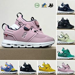 2024 Toddler Sneakers on running cloud Kids Shoes youth boys girls Federer trainers Infants kid Designer Shoe Baby Sports Black pink Blue 22-35