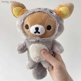 Plush Dolls Dress up Rilakkuma Plush Toy Cosplay Raccoon Cartoon Bear Stuffed Doll Birthday Gift for Kids Y240415