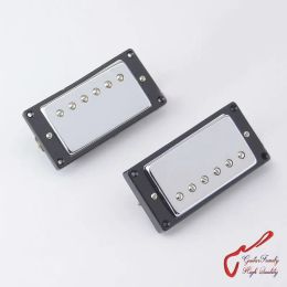 Cables 1 Set GuitarFamily Electric Guitar Alnico Humbucker Pickup For LP Chrome Cover ( #0413 ) MADE IN KOREA