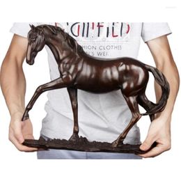 Decorative Figurines 16" China Fengshi Art Culture Bronze Horse Statue Sculpture Decorate