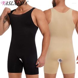 Men's Body Shapers Men Full Shapewear Sleeveless Slimming Compression Bodysuit Waist Trainer Hip Enhancer Tummy Control Underwear