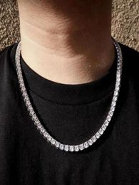 6mm Iced Out Tennis Gold Chain Necklaces Fashion Hip Hop Jewelry Necklace For man gift22462769681