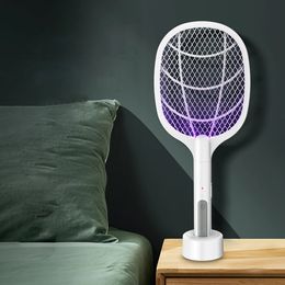 3000V Electric Fly Swatter Mosquito Killer With UV Lamp 1200mAh Rechargeable Bug Zapper Summer Trap Insect Racket 240415