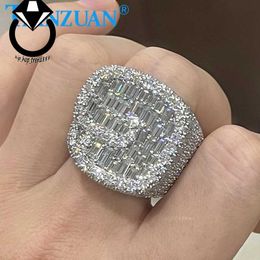Simple Design G Letter Ring 925 Silver Moissanite Mens Ring Luxury Wedding Rings for Couples Fine Jewellery