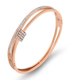 2021 designer bangle Japan and South Korea titanium steel diamond bracelet fashion jewelry women clasp silver rose gold bracelets 7180170