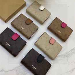 Brand Designer Cow Leather Wallet Fashion Mens Womens Purses Luxury High Quality Short Wallet For Men Credit Card Wallets With Box