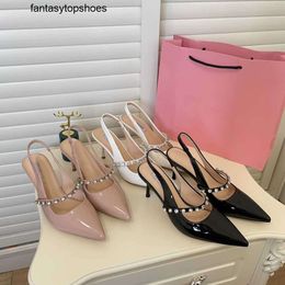 Miui Mivmiv High Luxury Shoes Designer Heels Rhinestone Womens Sandals Wedding Bow Dress Shoes Casual Pointy Black White and Pink Stilettos 35-40.