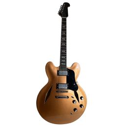 Guitar Famous jazz electric guitar gold powder surface professional level good resonance music free delivery to home.