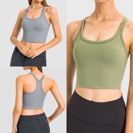 New padded bra sleeveless sports vest breathable running fitness and sportswear T-shirt best-selling vest yoga set
