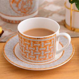 Cups Saucers Classic European Bone China Coffee And Tableware Plates Dishes Afternoon Tea Set Home Kitchen With Gift Box