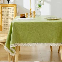 Table Cloth Cotton And Linen Waterproof Oil Disposable Contracted Mat Rectangle Meal Tea Table_AN3433