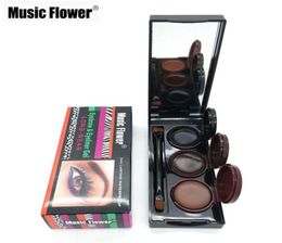 Whole Makeup Music Flower 3 Colors Eyebrow Powder Eyeliner Gel 24h Lasting Waterproof Smudgeproof Cosmetics Eye Brow Cream5998969