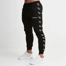 Men's Pants Cotton Black Slim Trousers Fashion Street Clothing Outdoor Casual Printed Letters Exercise Fitness Pants.