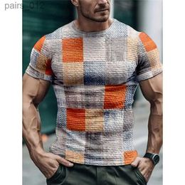 Мужская футболка мужская футболка с вафельной рисункой с твердым цветом Одежная одежда 3D-печать на открытом воздухе модельер-дизайнер с короткими рукавами повседневная YQ240415
