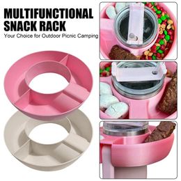 Kitchen Storage Rotating Tray Plastic Organizer Car Tumbler Snack Ring 40oz Cup Clip Gift Picnic Accessory