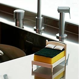 Kitchen Storage Bed Shape Sponge ABS Holder Washer Shelf Innovative Sink Tool Drain Rack Accessories