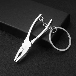 Keychains Lanyards Portable Simulation Tool Keychain Practical Outdoor Small Pendant Adjustable Metal Multifunctional Mini Repair Tool Multi Style