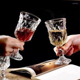 Wine Glasses Creative Fashion Crystal Glass Goblet Diamond Pattern Red Champagne