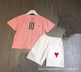 2021ss Baby Clothes set designers Kids boys polo shirts cotton boy short sets luxe merk summer children suit sport love kid tracks6007039