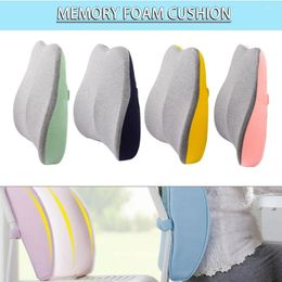 Pillow Car Office Home Chair Orthopedic Lumbar Relieve S Memory Foam Lower Back Support Yellow/green/pink
