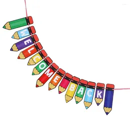 Party Decoration School Season Welcome Back Hanging Banner Decorative Bunting Pography Prop