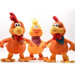 Funny Crazy Dancing Singing Doll Cock Duck Frog Electric Chicken Musical Plush Toy Lovely Rooster Noisy Toys for Children 240401