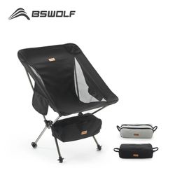 BSWolf Folding Chair Ultralight Detachabl Portable Camping Chair Fishing chiar for camping and tourism Hiking Picnic Seat Tools 240412