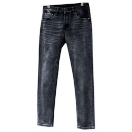 Jeans designer di jeans jeans jeans jeans designer pantaloni moda v lettera di stampa grafica semplici pantaloni semplici ciotoli slim slim fit elandese pesante processo di lavaggio pesante elegante grigio l vvv