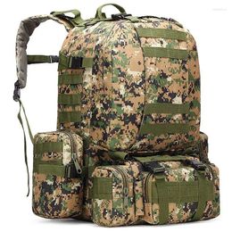 Backpack 600D Tactic Tactical Men Side Bags Bag Camouflage Polyester Unisex 1.4KG