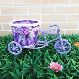 Rattan Tricycle Candy Rack Flower Basket Sponge Storage Jewellery Container Rack Candy Box Sugar Shelf Ornament Rack Home Decor