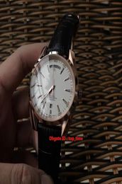 Vintage Aqua Terra 150m DayDate Automatic Mens Watch 23153422202001 Rose Gold White Dial Leather Strap Gents Watches4963589