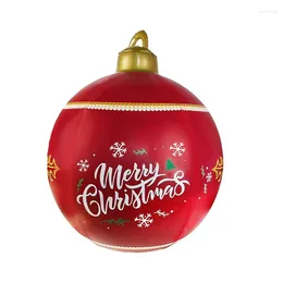 Party Decoration PVC Inflatable Christmas Ball 24 Inch Outdoor Decorated With LED Light & Remote