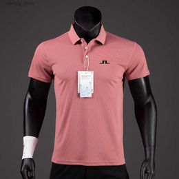 Men's Polos Mens Polos Summer Shirts Men Casual Polo Shirts Short Sleeves Summer Breathable Quick Dry J Lindeberg Wear Sports T Shirt 230620 L49