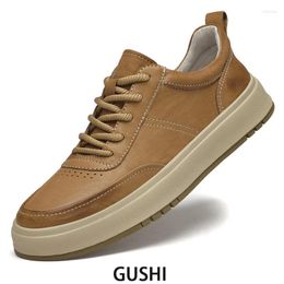 Casual Shoes Real Leather Fashion Elegant Luxury Classic Sneakers Breathable Comfortable Quality Natural Skin Outdoor Footwear