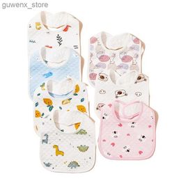 Bibs Burp Cloths Random 3pcs/set Baby Girl Boy Feeding Bibs Cartoon Towel Kids Toddler Dinner Bandanas Burp Cloths Baby Accessories Y240415Y240417Y6DR