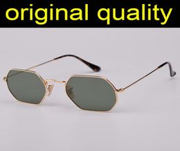 Classic Flat Lens Sunglasses Men Women Small Hexagon Sun Glases male Metal Frame Driving Fishing Gafas Sun Glasses Female Gafas De2269250