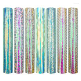 Window Stickers Holographic Chrome Adhesive Craft Flower Print Bundle For Party Christmas Decoration Sticker Cutting