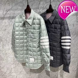 23SS TB Style Down Jacket Solid Color Female Down Shirt Jacket Autumn/Winter College Leisure