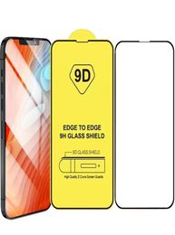 9D Full Cover Glue Tempered Glass 9H Screen Protector for iPhone 14 13 Pro Max 12 11 XS XR Protective Film3174143