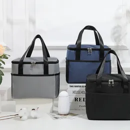 Storage Bags Portable Lunch Bag Outdoor Thermal Insulated Tote Cooler Handbag Bento Pouch School Picnic Food