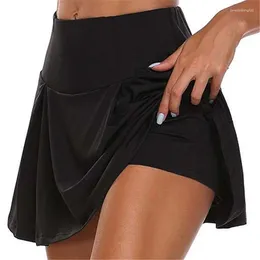 Skirts Summer Women Sprints Tennis Dance Fitness Short Quick Drying Solid Female Lining High Waist Mini Shorts DF4987