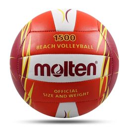 Molten Volleyball Balls Standard Size 5 Soft PU Machinestitched Wearresistant Ball Outdoor Match Training Beach 240407