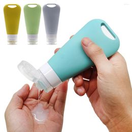 Storage Bottles 90ml Portable Refillable Bottle Empty Lotion Squeeze Tube Silicone Gel Shampoo Container Travel Mini Size